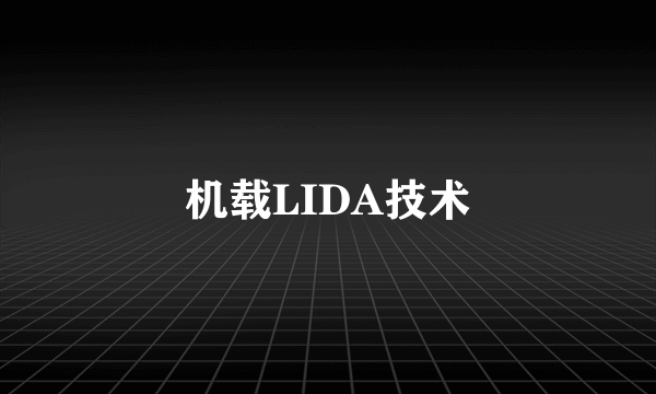机载LIDA技术
