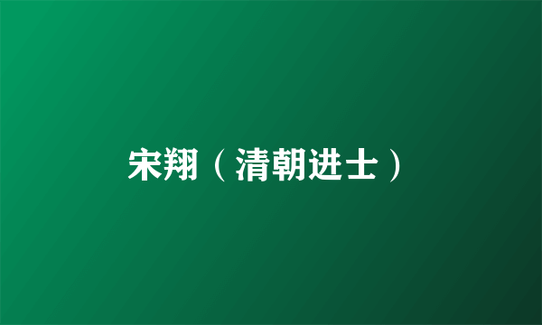 宋翔（清朝进士）