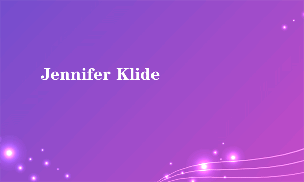 Jennifer Klide
