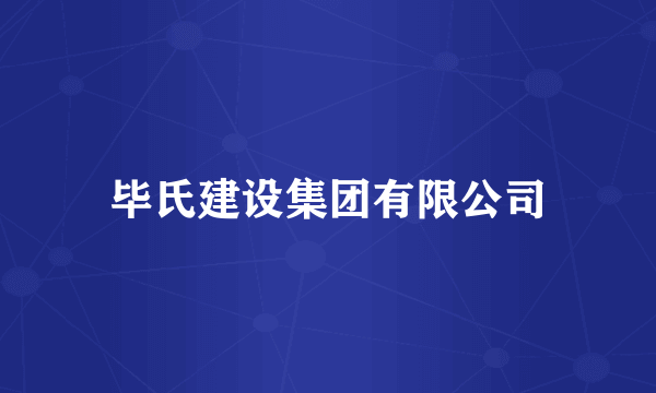 毕氏建设集团有限公司