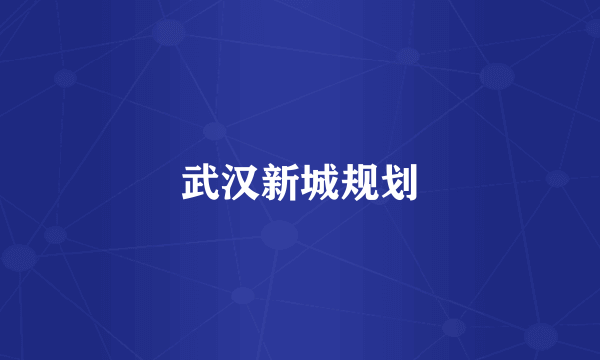 武汉新城规划