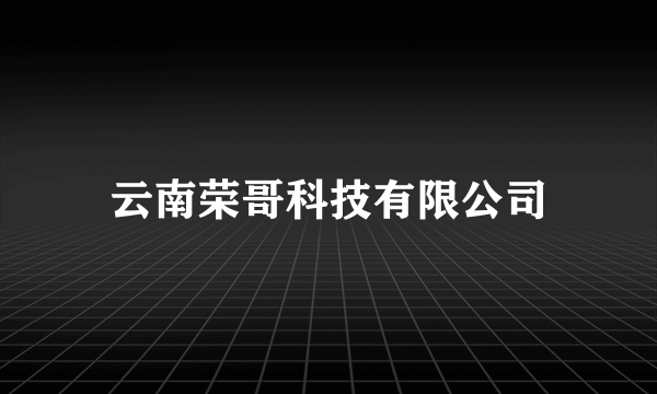云南荣哥科技有限公司
