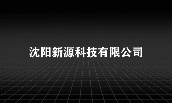 沈阳新源科技有限公司