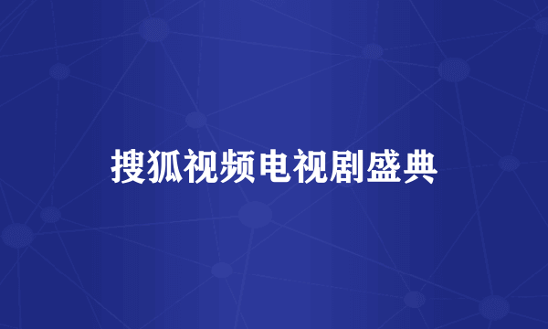 搜狐视频电视剧盛典