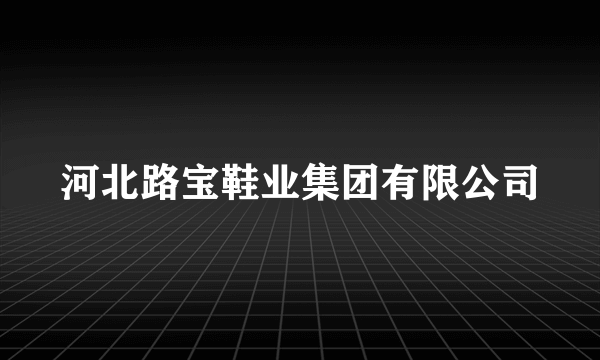 河北路宝鞋业集团有限公司