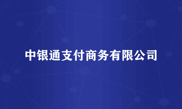 中银通支付商务有限公司