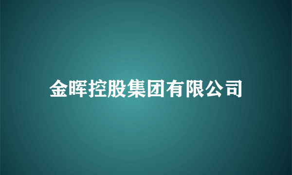 金晖控股集团有限公司