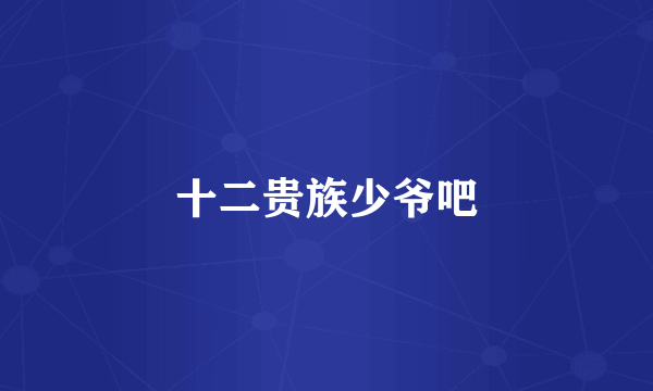 十二贵族少爷吧