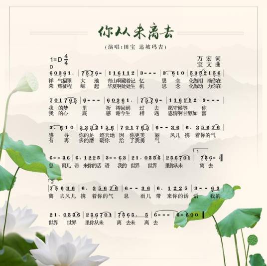 你从未离去（田宝、达坡玛吉版《你从未离去》）