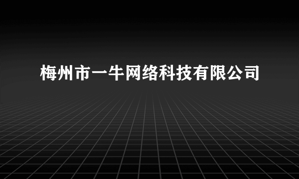 梅州市一牛网络科技有限公司