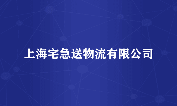 上海宅急送物流有限公司