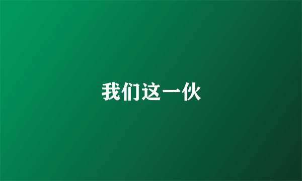 我们这一伙