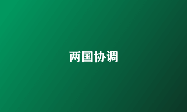 两国协调
