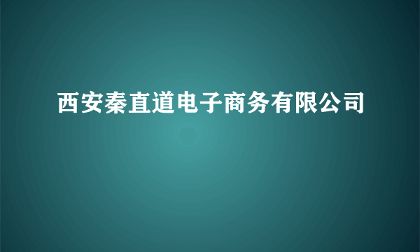 西安秦直道电子商务有限公司