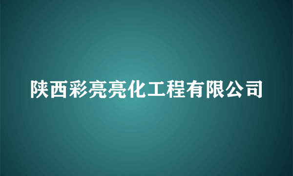 陕西彩亮亮化工程有限公司