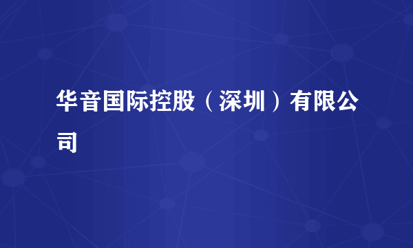 华音国际控股（深圳）有限公司