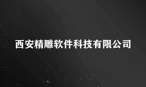 西安精雕软件科技有限公司