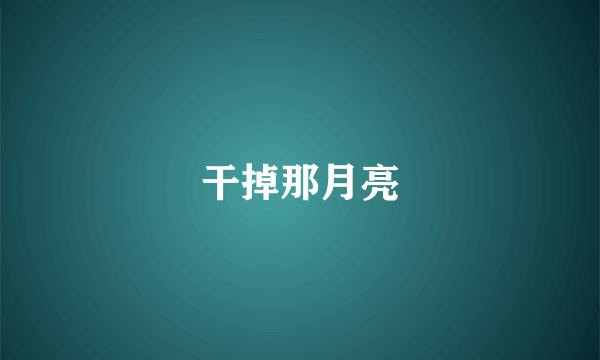 干掉那月亮