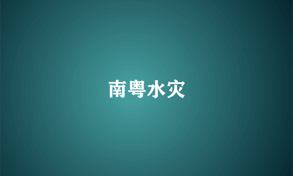 南粤水灾