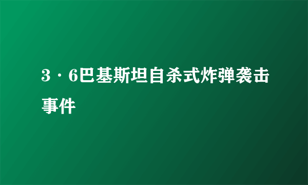 3·6巴基斯坦自杀式炸弹袭击事件