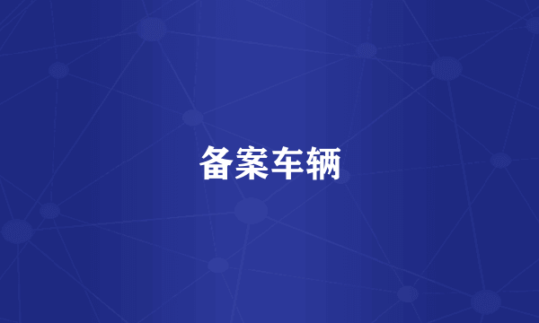 备案车辆