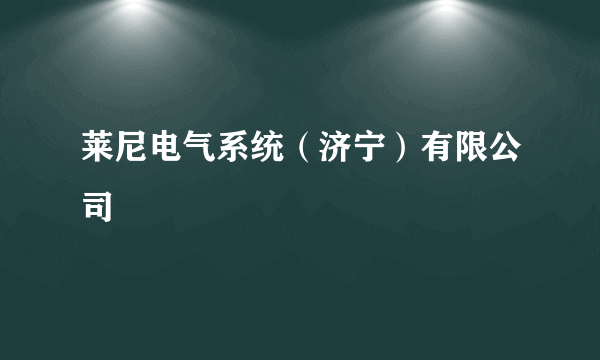 莱尼电气系统（济宁）有限公司