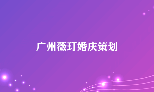 广州薇玎婚庆策划