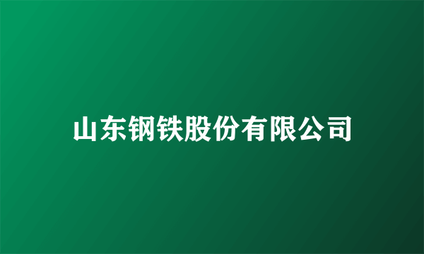 山东钢铁股份有限公司
