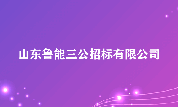 山东鲁能三公招标有限公司