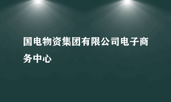 国电物资集团有限公司电子商务中心