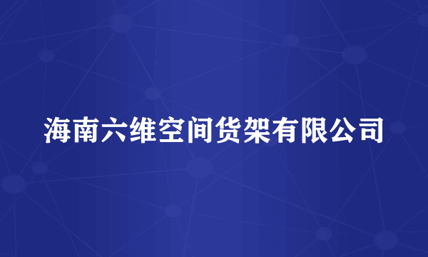 海南六维空间货架有限公司