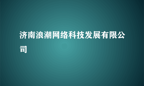 济南浪潮网络科技发展有限公司