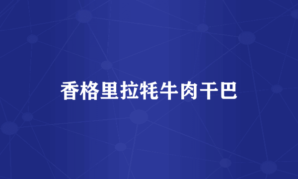 香格里拉牦牛肉干巴