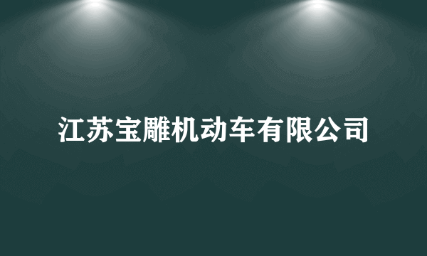 江苏宝雕机动车有限公司