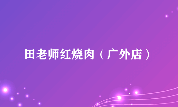 田老师红烧肉（广外店）