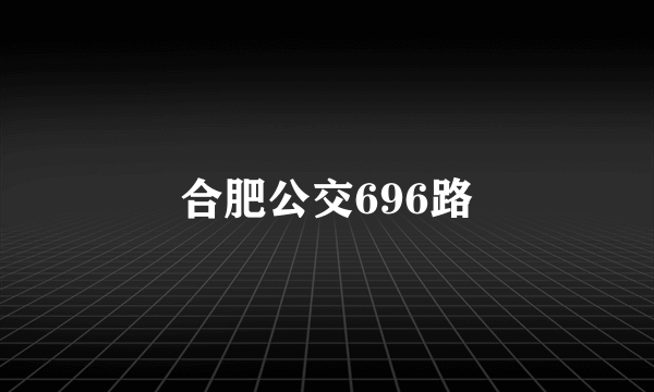 合肥公交696路