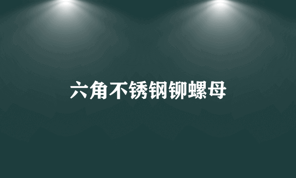 六角不锈钢铆螺母