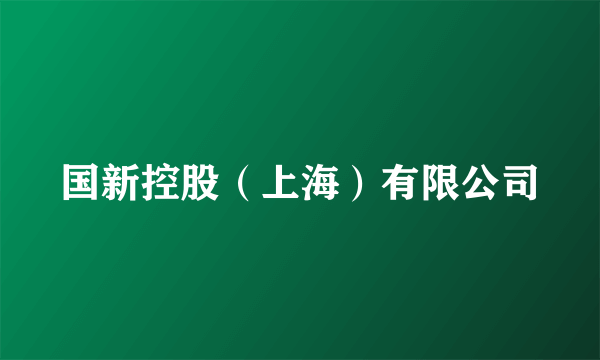 国新控股（上海）有限公司