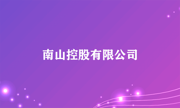 南山控股有限公司