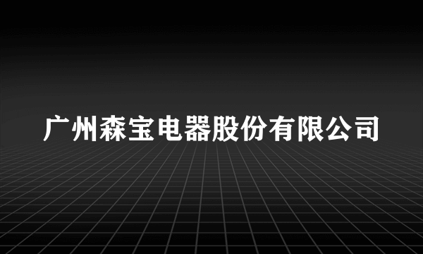 广州森宝电器股份有限公司