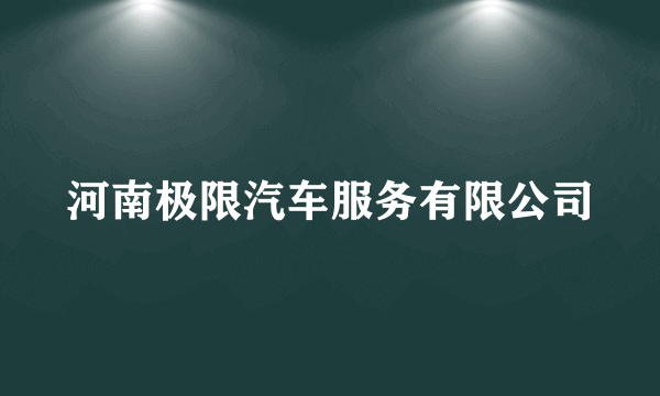 河南极限汽车服务有限公司