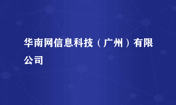 华南网信息科技（广州）有限公司