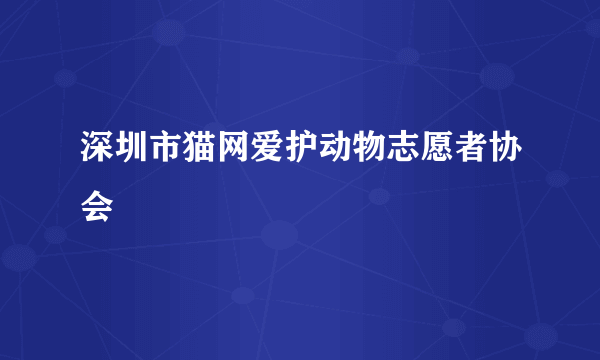 深圳市猫网爱护动物志愿者协会
