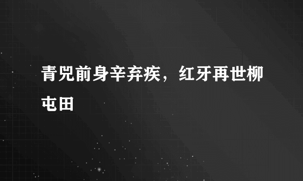 青兕前身辛弃疾，红牙再世柳屯田