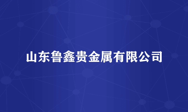 山东鲁鑫贵金属有限公司
