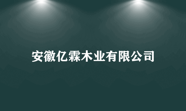 安徽亿霖木业有限公司