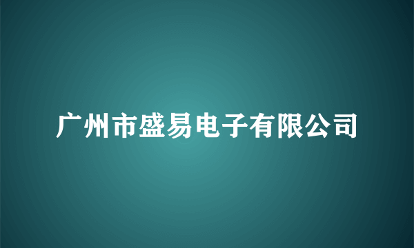 广州市盛易电子有限公司