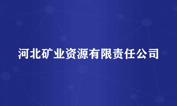 河北矿业资源有限责任公司