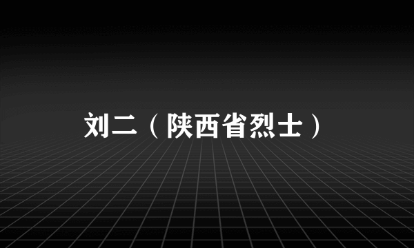 刘二（陕西省烈士）