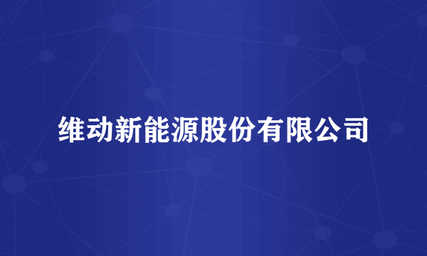维动新能源股份有限公司